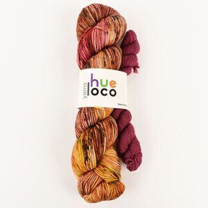 Hue Loco Yarn Merino DK Sock Set 100% Superwash Merino Hand-Dyed Gingersnap
